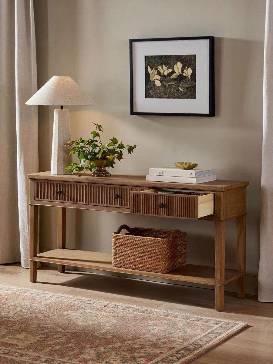 American Country Solid Wood Storage Hallway Cabinet — product image 2