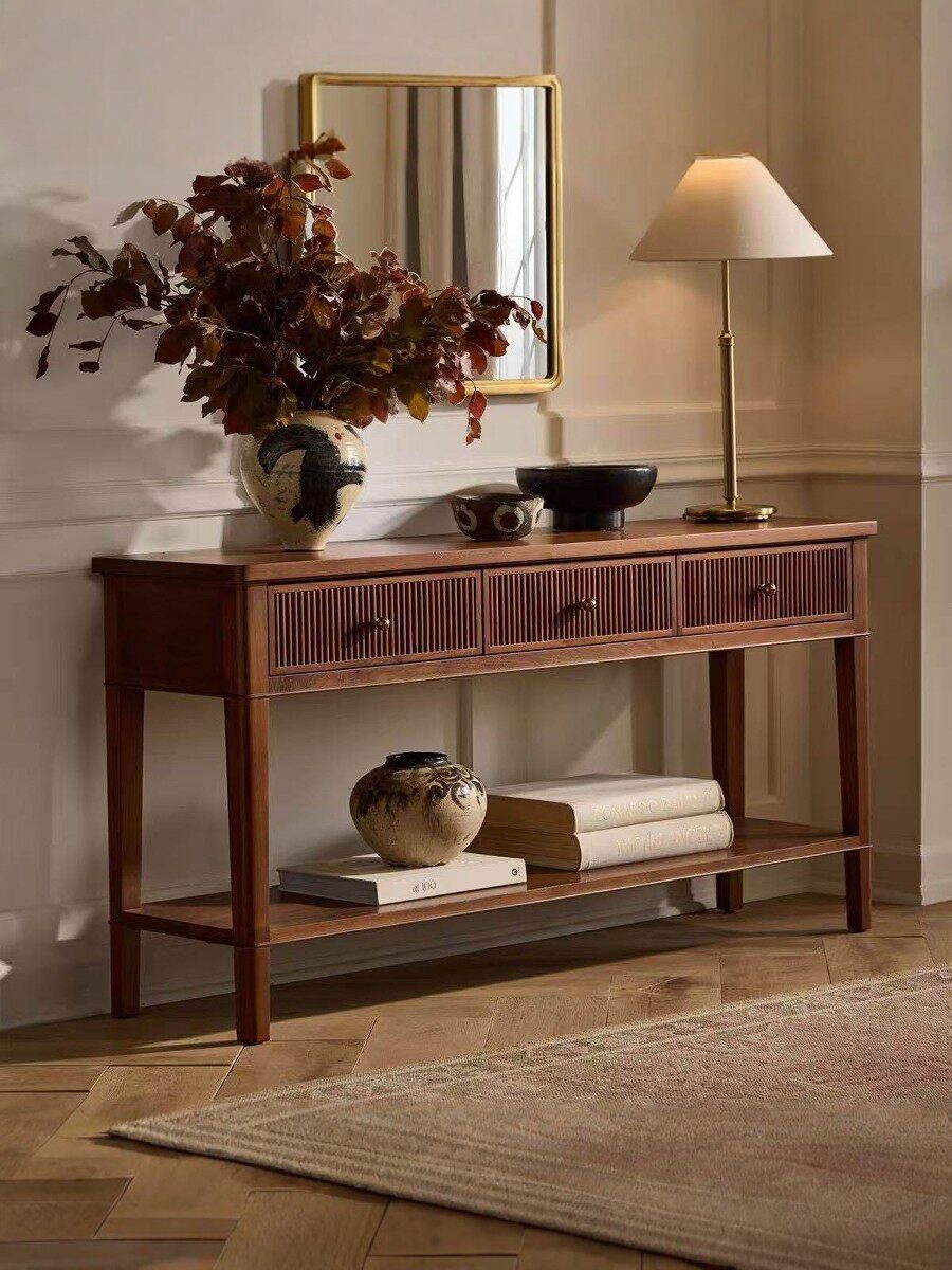 American Country Solid Wood Storage Hallway Cabinet — product image 4