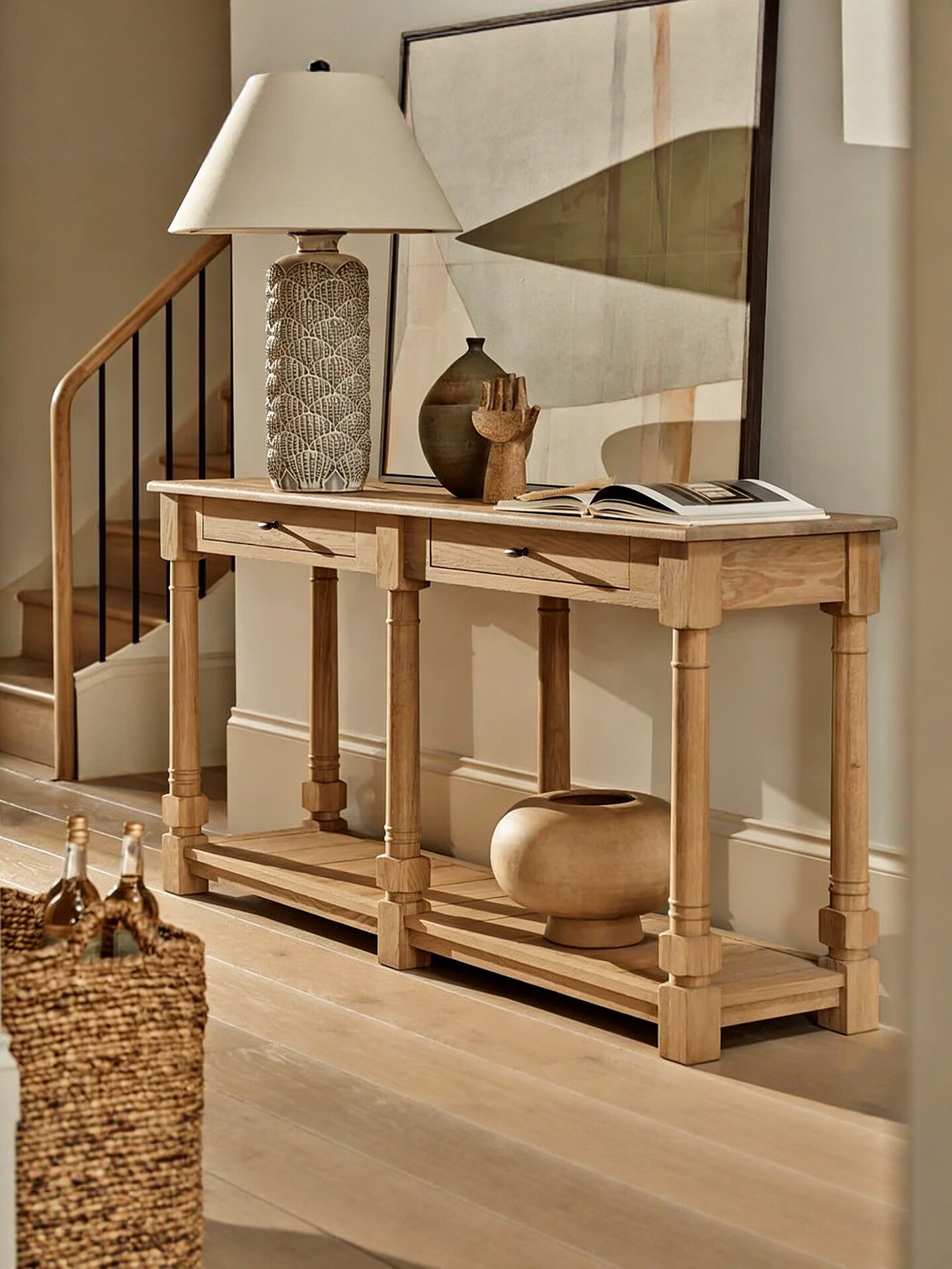 Vintage-Inspired Ash Console Table — product image 3