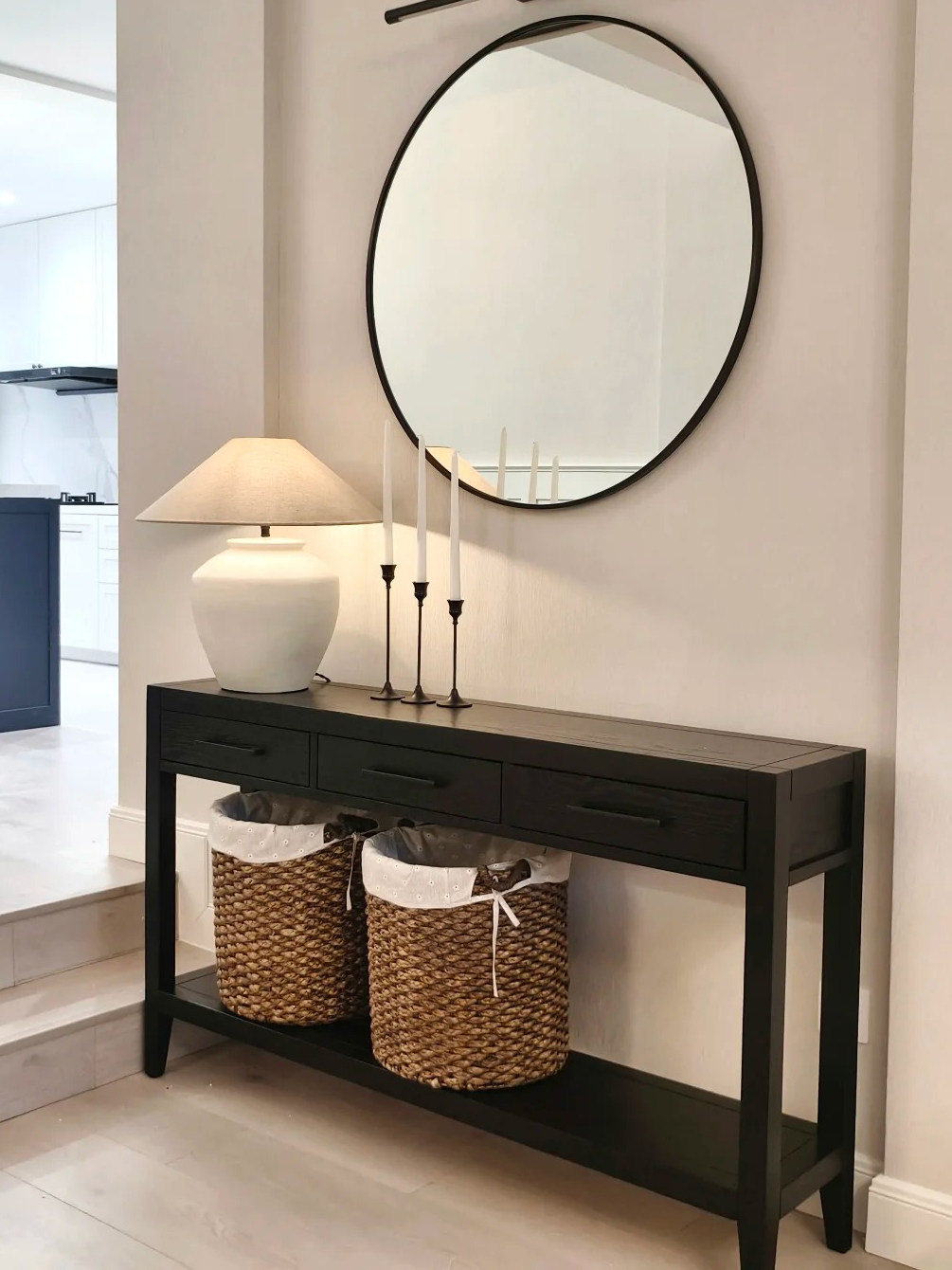 American-Style Solid Wood Console Table — product image 1