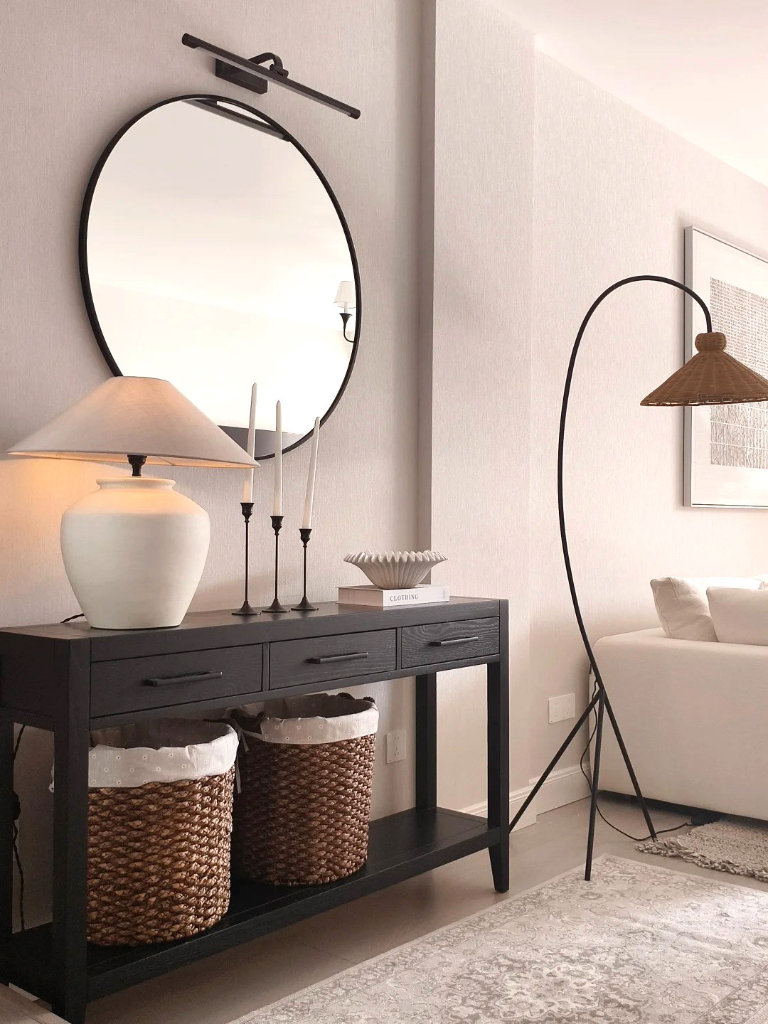 American-Style Solid Wood Console Table — product image 3