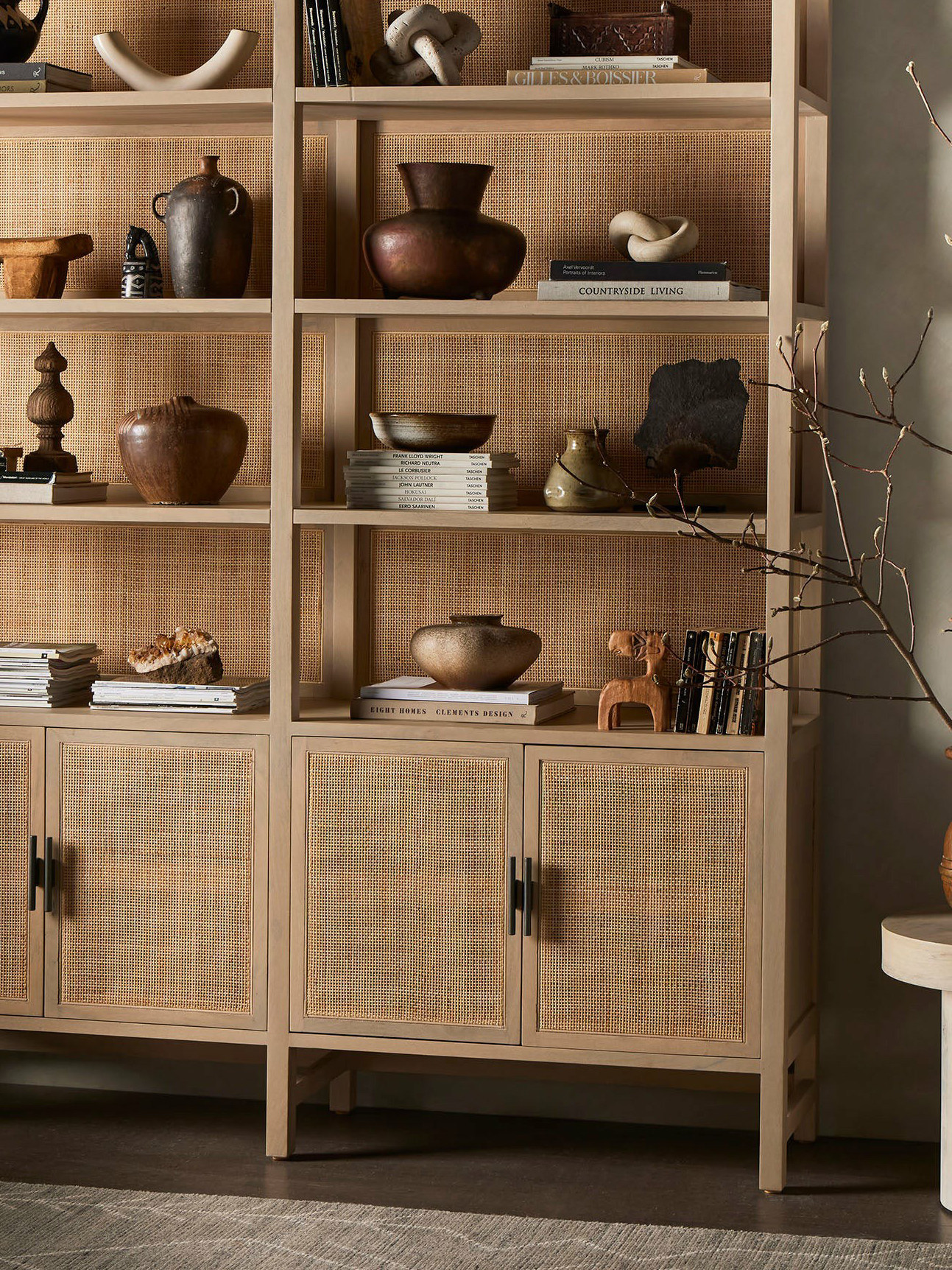American Country Cane-Front Bookcase — product image 2