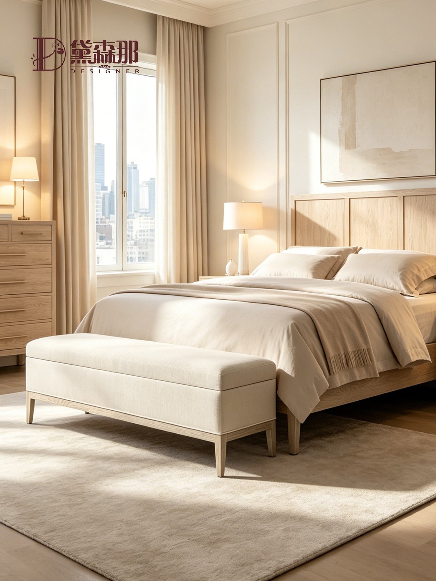 Vintage-Inspired Storage Bedroom Bench — product image 1