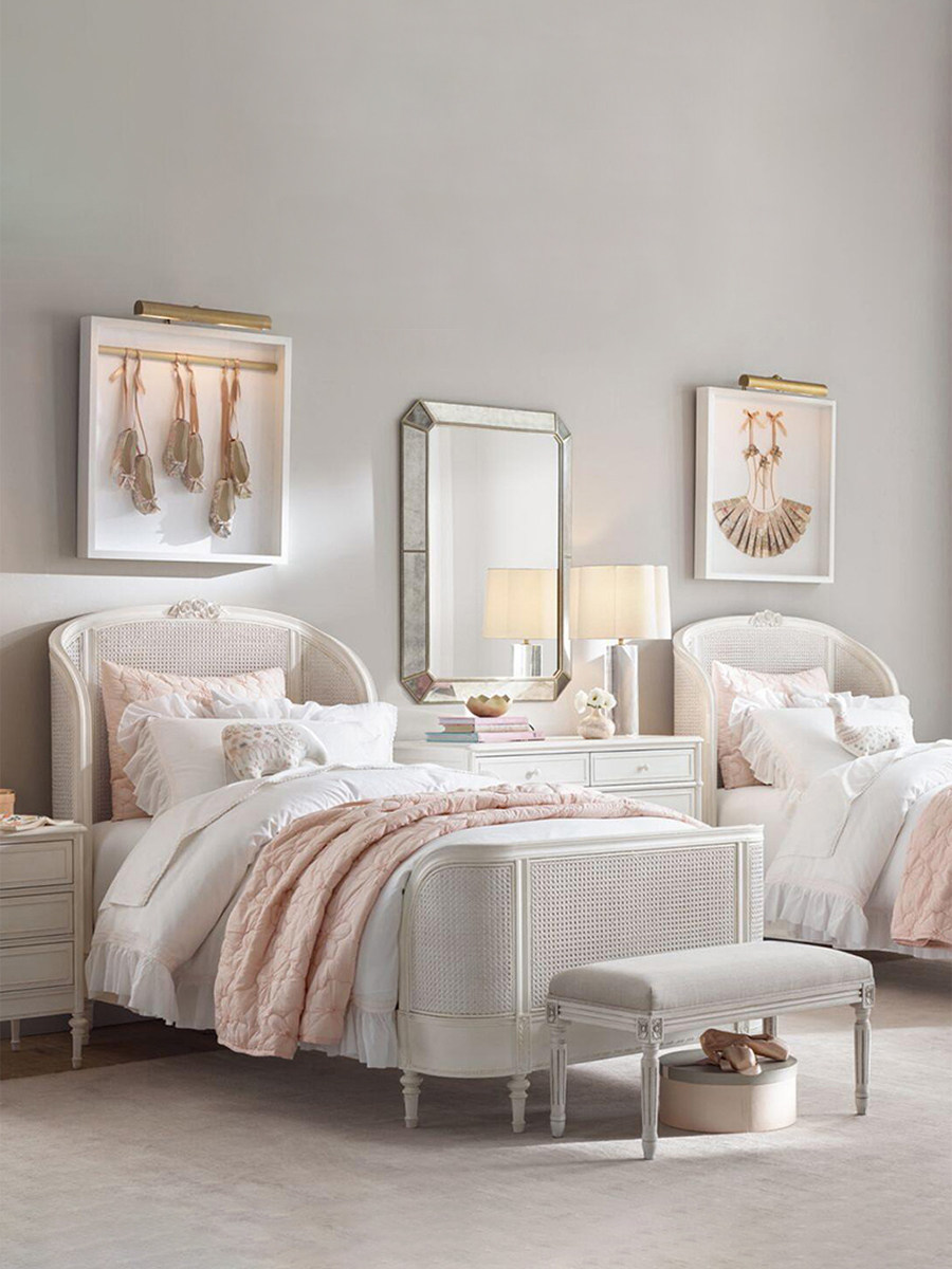 French-Inspired Solid Wood Bed — product image 1