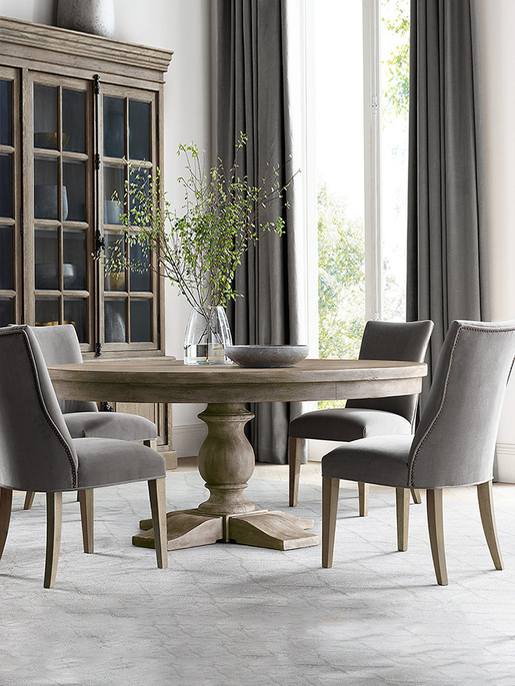 American-Style Wood Round Dining Table — product image 4