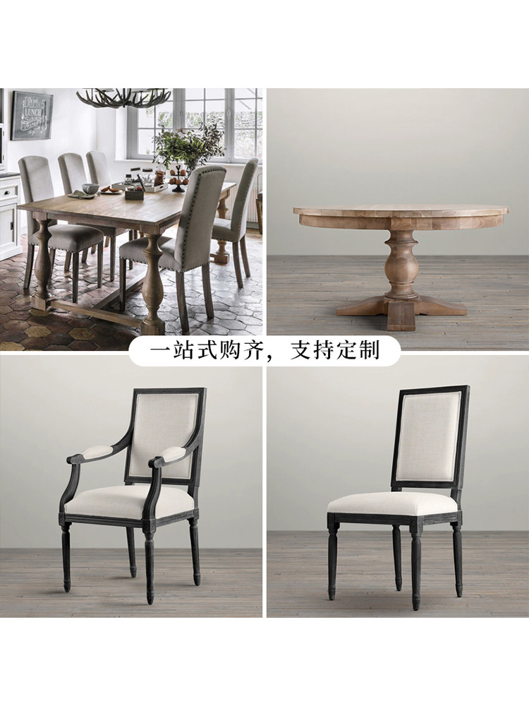 American-Style Wood Round Dining Table — product image 5