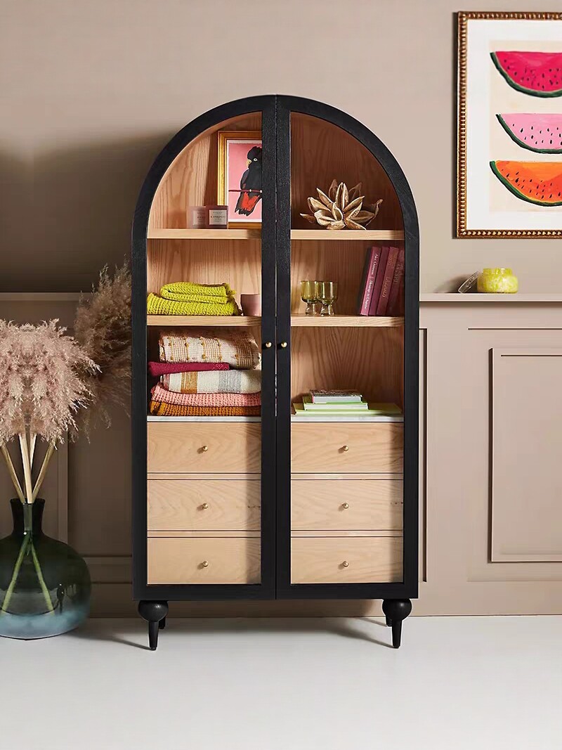 American Country Glass-Door Bookcase — product image 1