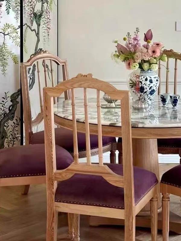 Vintage-Inspired Oak Round Dining Table — product image 5