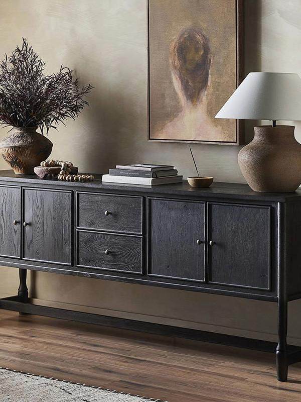 Vintage-Inspired Solid Wood Storage Sideboard — product image 1