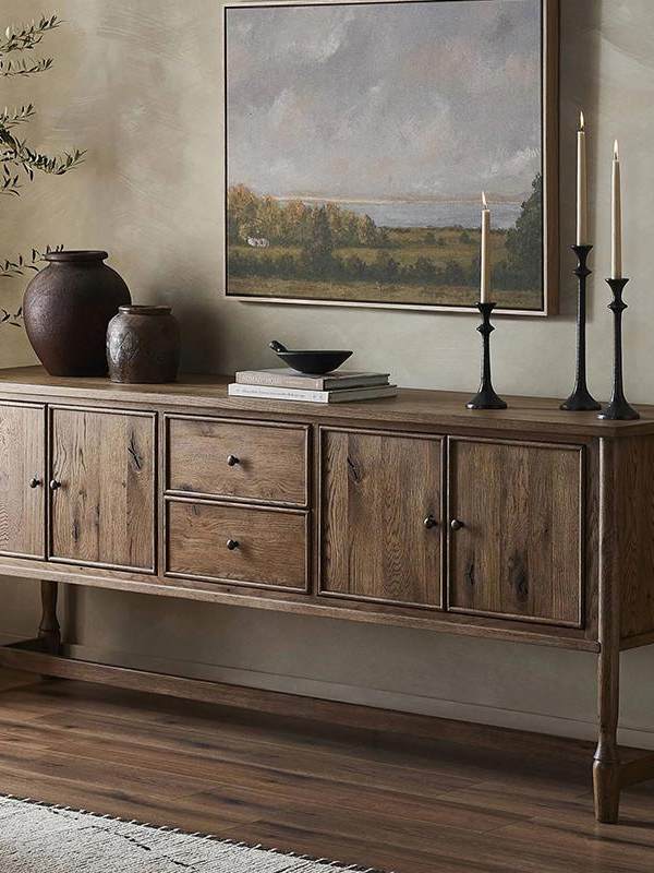 Vintage-Inspired Solid Wood Storage Sideboard — product image 2