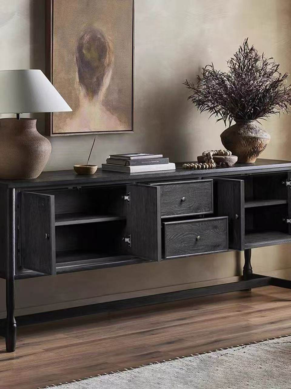 Vintage-Inspired Solid Wood Storage Sideboard — product image 3